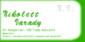 nikolett varady business card